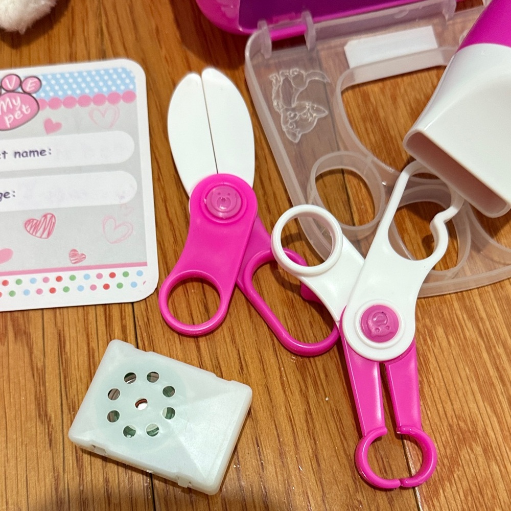 🐈 Kitty-cat Grooming Playset with Carrier and Accessories - Pink and Blue - Picture 6 of 10
